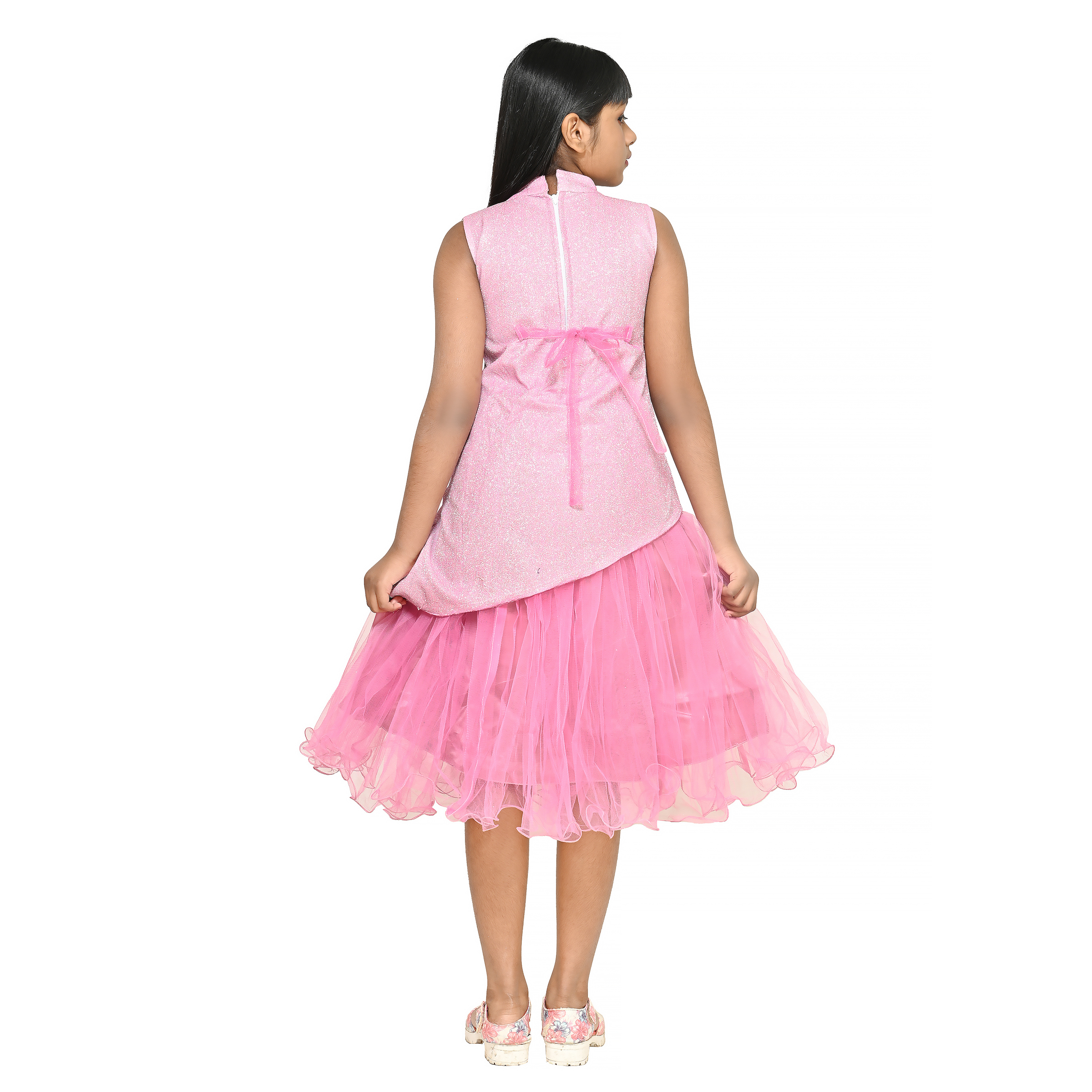 Buy Girls Party Wear Frock in Pink Color – Mumkins