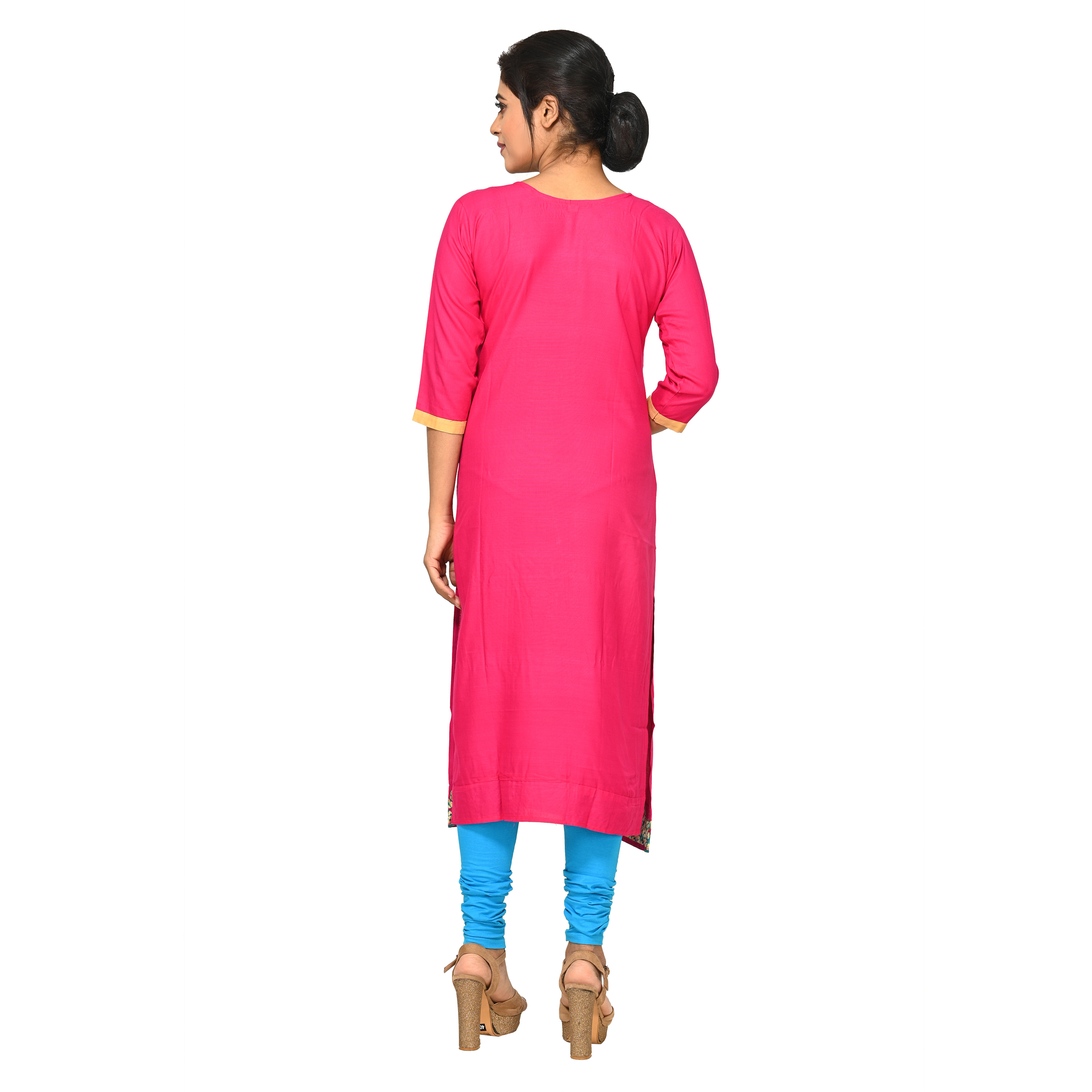 Red leggings printed Black Kurti | Pakistani dress design, Long kurti  designs, Indian designer outfits