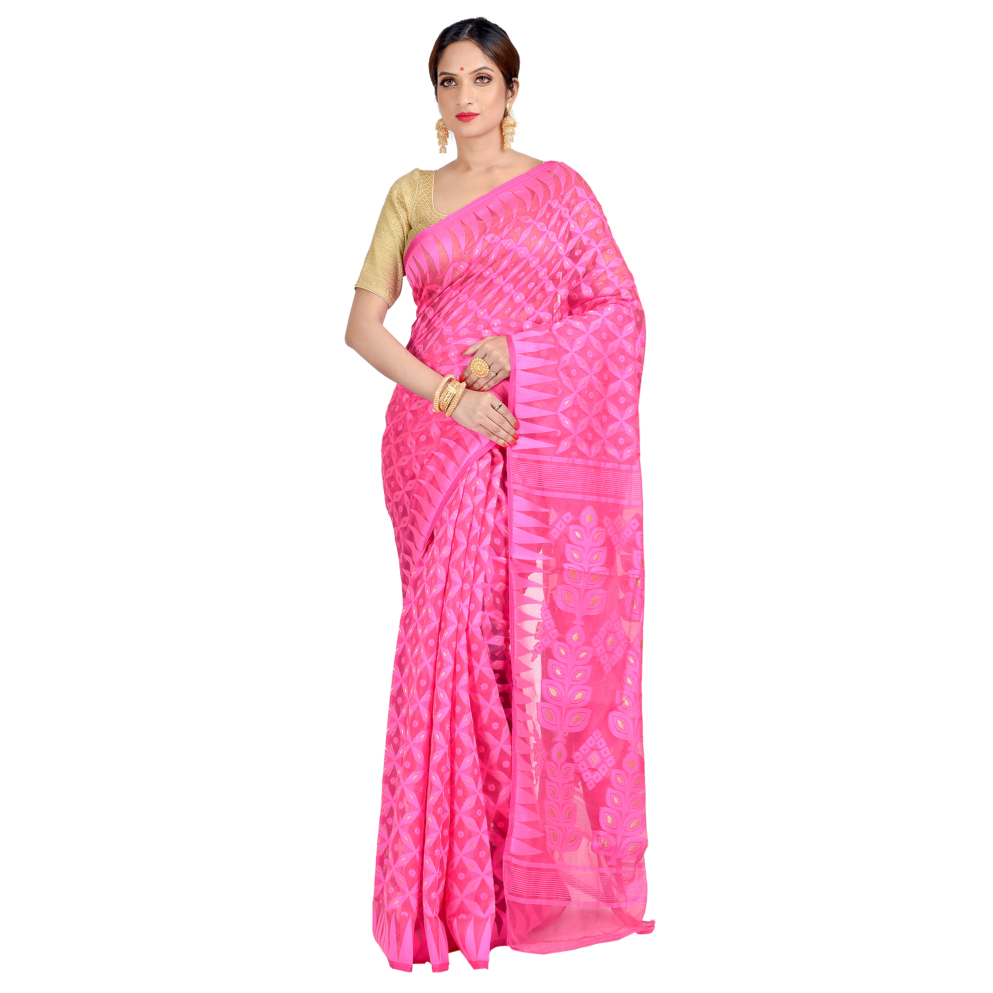 Women's Dhakai Jamdani Saree for Festival – banglarsare