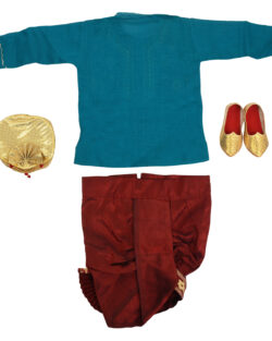 Designer Cotton Dhoti Punjabi for Children Fashion (Green, Maroon)
