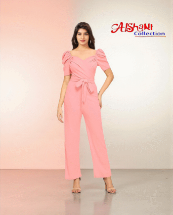 Aishani Collection – Elegant Peach Power Jumpsuit