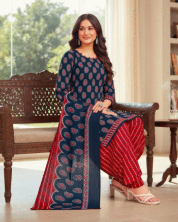 Aishani Collection Cotton Blend Readymade Salwar Kameez with Dupatta | Casual Traditional Lightweight Comfortable Ethnic Wear for Women