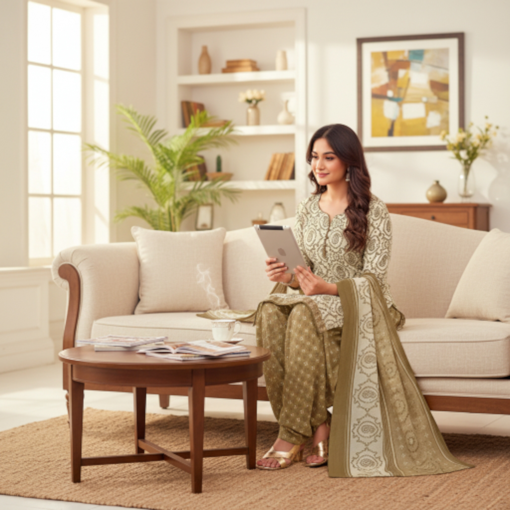 Aishani Collection Cotton Blend Readymade Salwar Kameez with Dupatta | Casual Traditional Lightweight Comfortable Ethnic Wear for Women