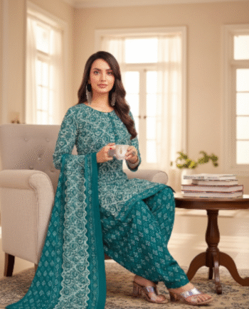 Aishani Collection Cotton Blend Readymade Salwar Kameez with Dupatta | Casual Traditional Lightweight Comfortable Ethnic Wear for Women