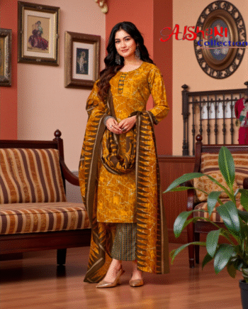 Aishani Collection Cotton Blend Readymade Salwar Kameez with Dupatta | Casual Traditional Lightweight Comfortable Ethnic Wear for Women